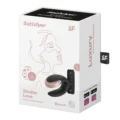 SATISFYER DOUBLE LOVE LUXURY - Vibrator cu telecomandă pentru cupluri, negru